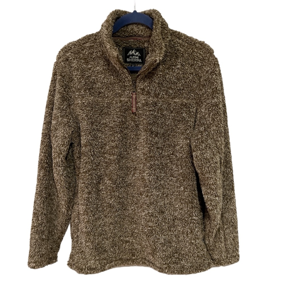 Alpine Sherpa Teddy Bear Chico Pullover in Putty Size S